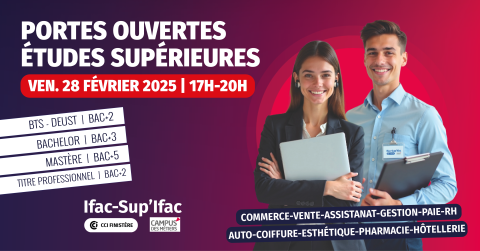 portes ouvertes formations supérieures sup'ifac brest